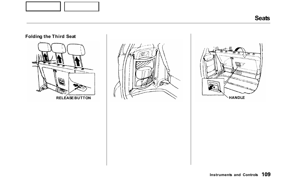 Seats | HONDA 2000 Odyssey - Owner's Manual User Manual | Page 112 / 352