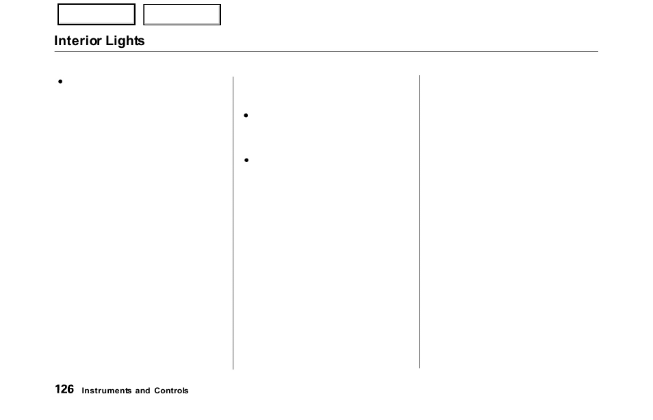 Interior lights | HONDA 2000 Odyssey - Owner's Manual User Manual | Page 129 / 352