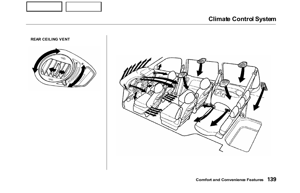 Climate control system | HONDA 2000 Odyssey - Owner's Manual User Manual | Page 142 / 352