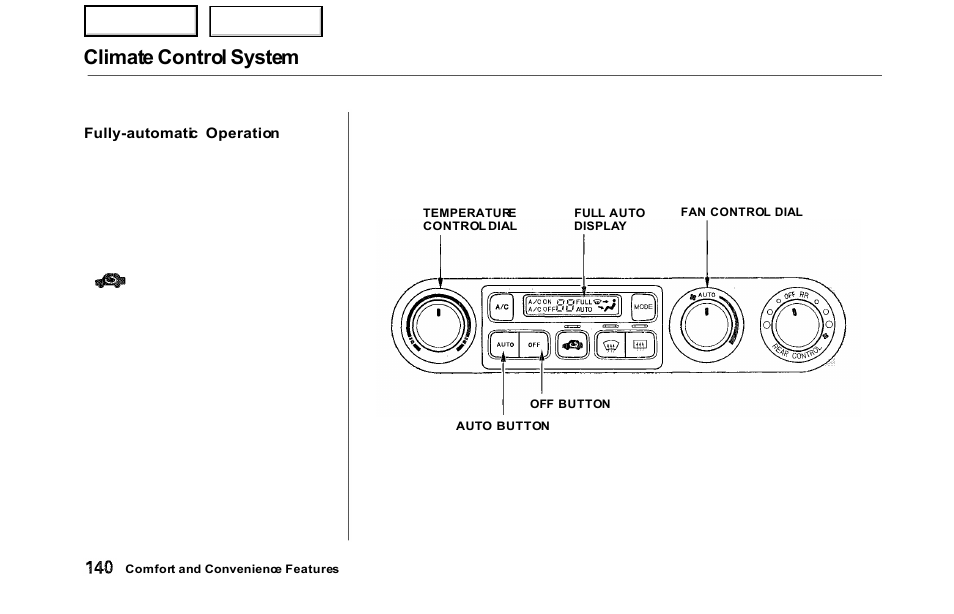 Climate control system | HONDA 2000 Odyssey - Owner's Manual User Manual | Page 143 / 352