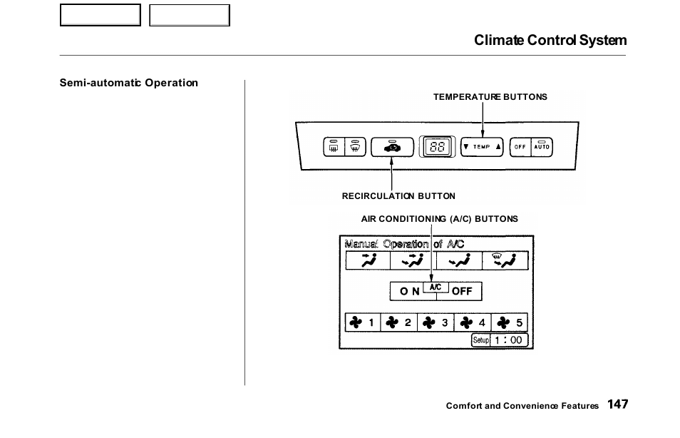 Climate control system | HONDA 2000 Odyssey - Owner's Manual User Manual | Page 150 / 352