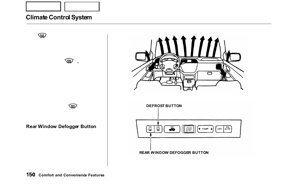 Climate control system | HONDA 2000 Odyssey - Owner's Manual User Manual | Page 153 / 352