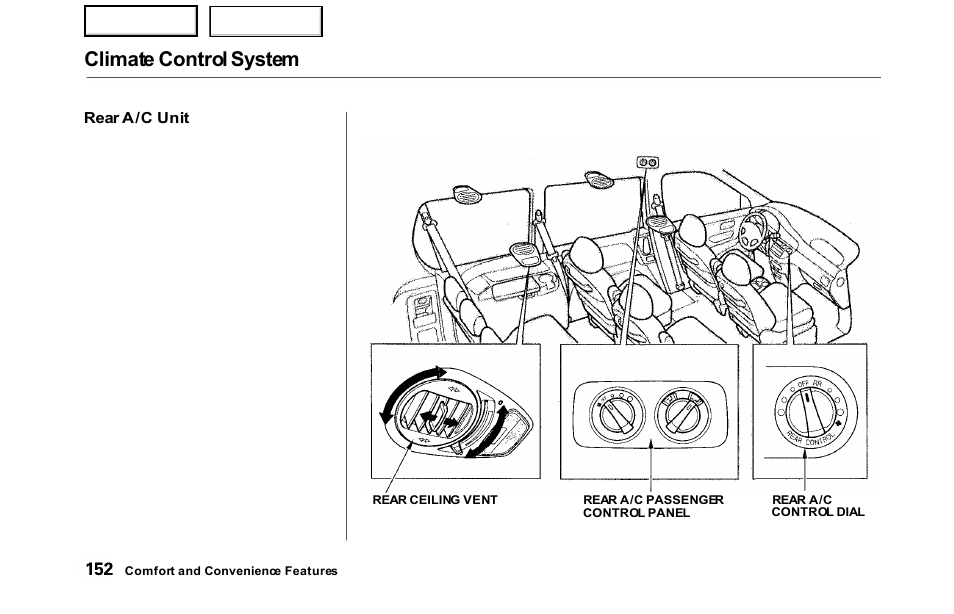 Climate control system | HONDA 2000 Odyssey - Owner's Manual User Manual | Page 155 / 352