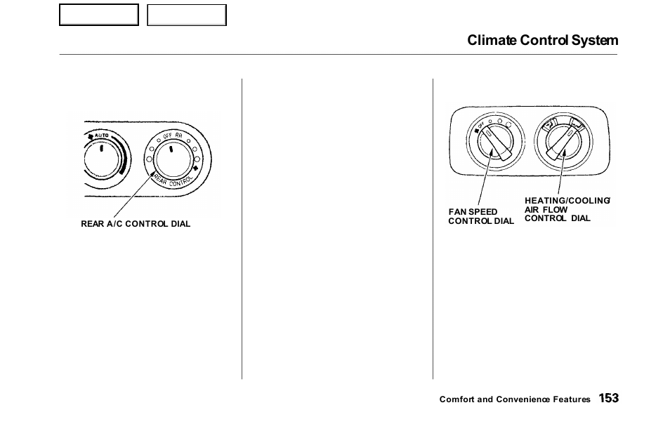 Climate control system | HONDA 2000 Odyssey - Owner's Manual User Manual | Page 156 / 352