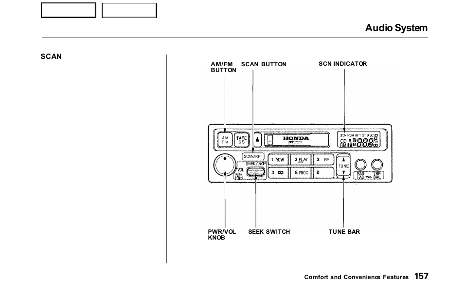 Audio system | HONDA 2000 Odyssey - Owner's Manual User Manual | Page 160 / 352