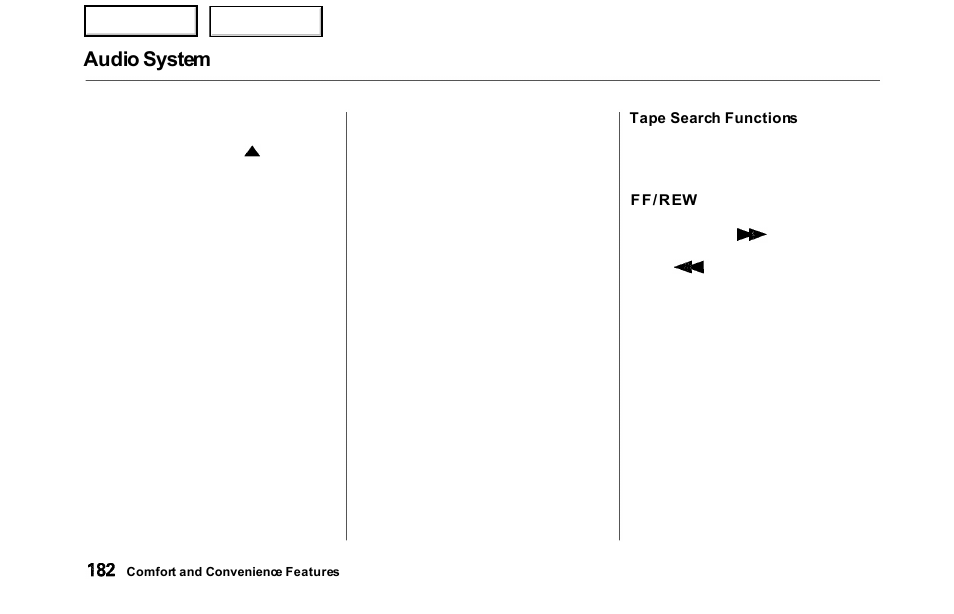 Audio system | HONDA 2000 Odyssey - Owner's Manual User Manual | Page 185 / 352