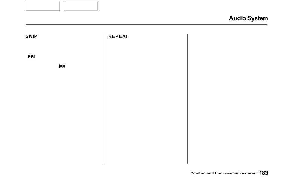 Audio system | HONDA 2000 Odyssey - Owner's Manual User Manual | Page 186 / 352