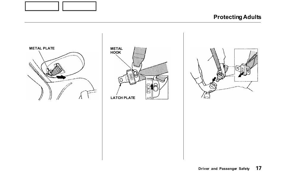 Protecting adults | HONDA 2000 Odyssey - Owner's Manual User Manual | Page 20 / 352