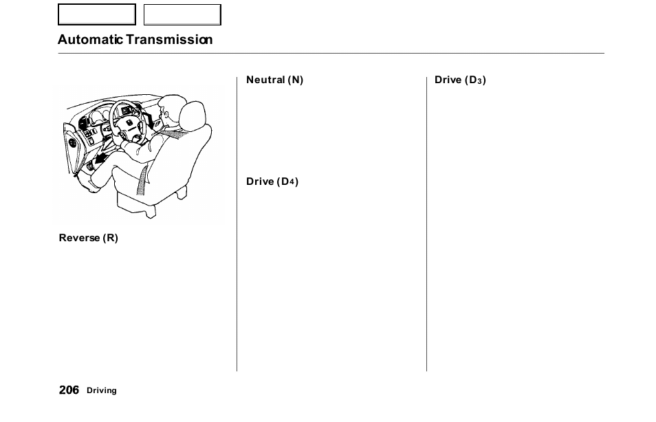 Automatic transmission | HONDA 2000 Odyssey - Owner's Manual User Manual | Page 209 / 352