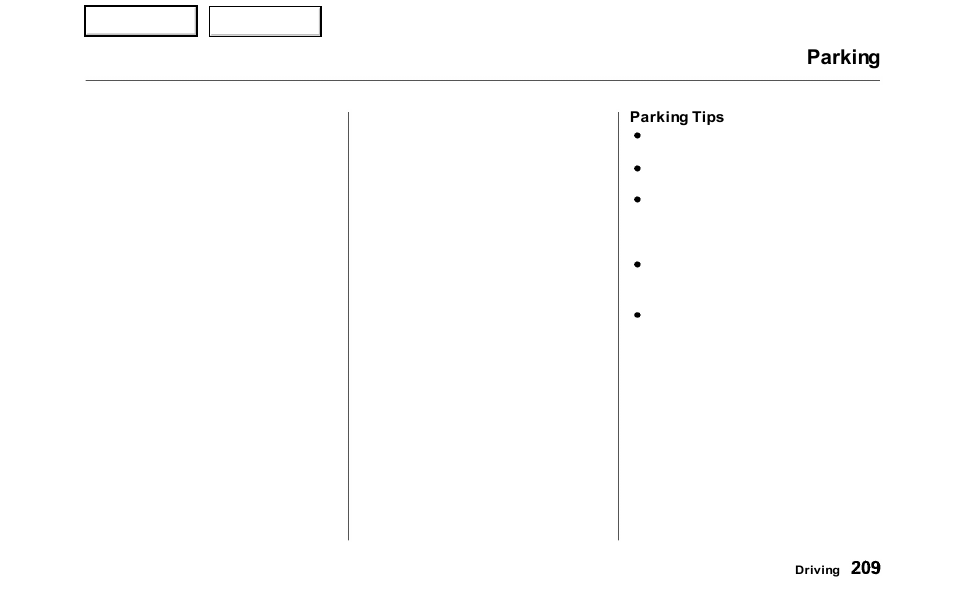 Parking | HONDA 2000 Odyssey - Owner's Manual User Manual | Page 212 / 352