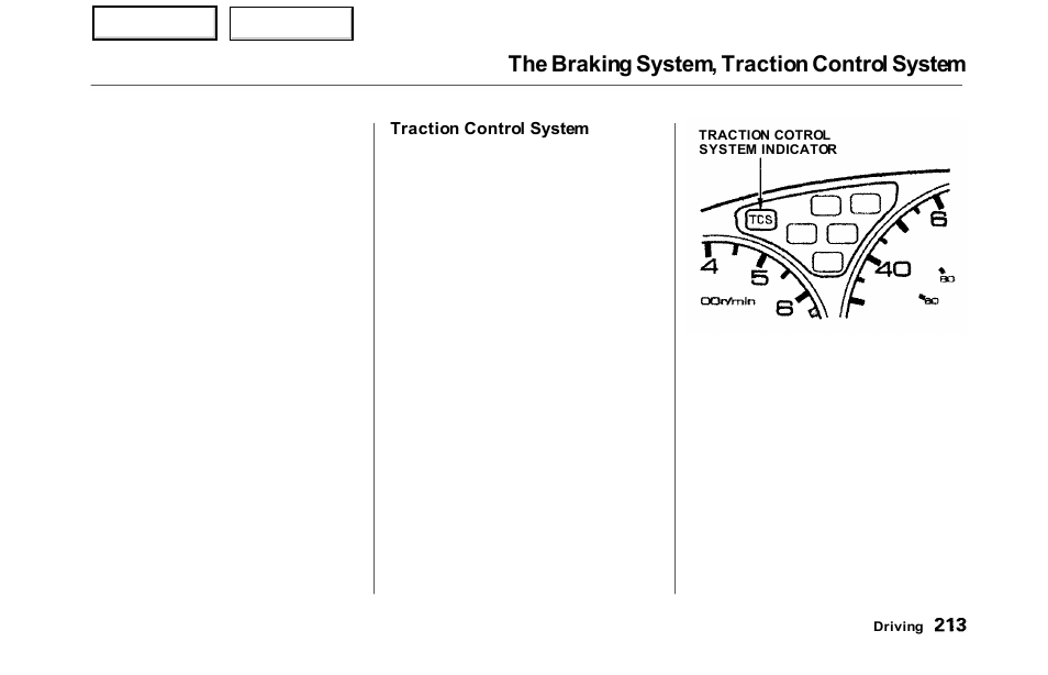 The braking system, traction control system | HONDA 2000 Odyssey - Owner's Manual User Manual | Page 216 / 352