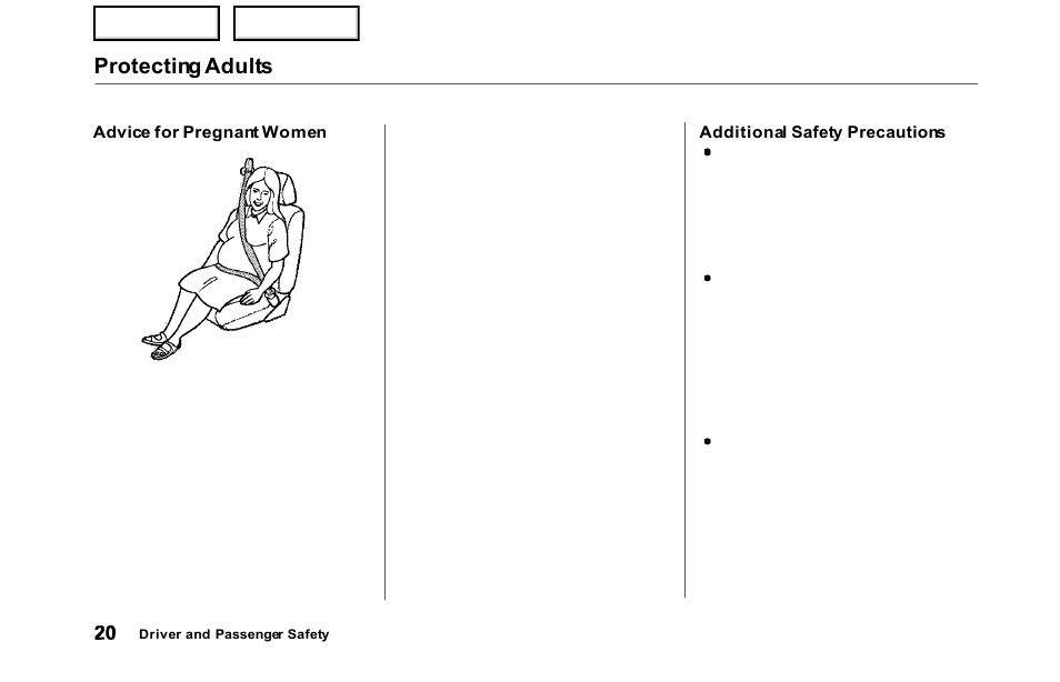 Protecting adults | HONDA 2000 Odyssey - Owner's Manual User Manual | Page 23 / 352