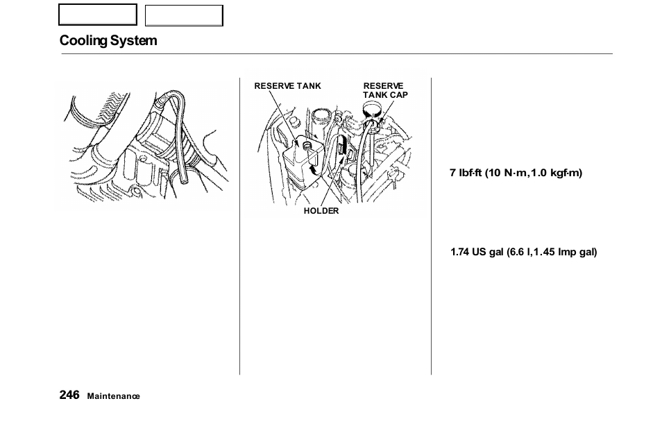 Cooling system | HONDA 2000 Odyssey - Owner's Manual User Manual | Page 249 / 352