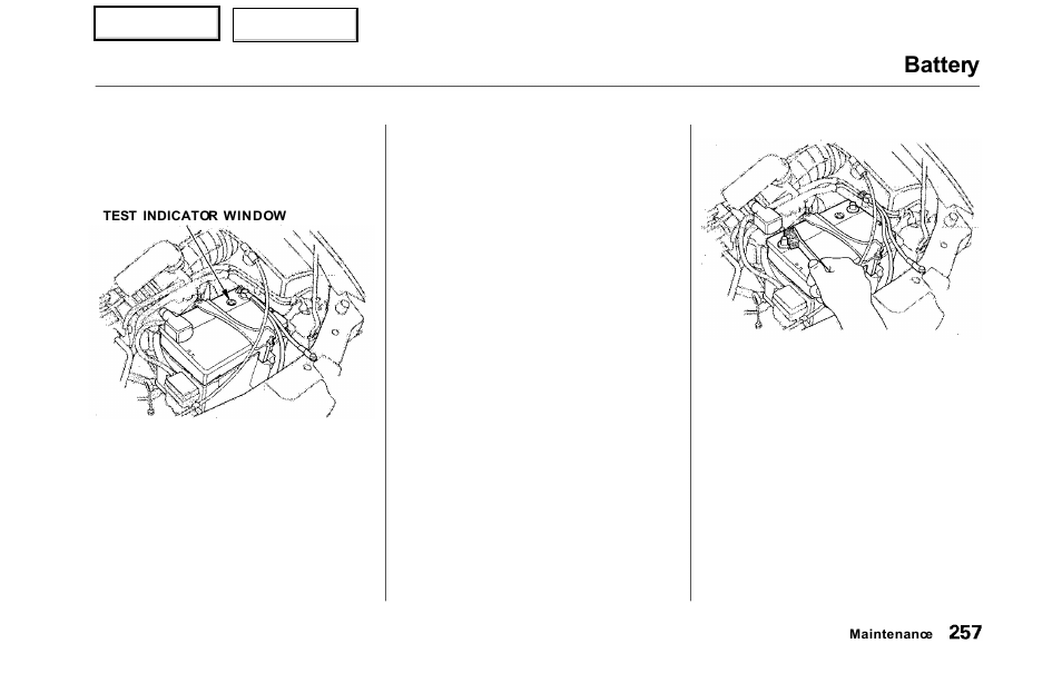 Battery | HONDA 2000 Odyssey - Owner's Manual User Manual | Page 260 / 352