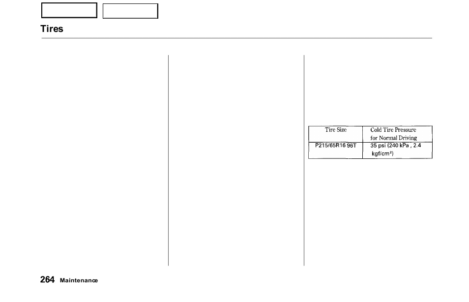 Tires | HONDA 2000 Odyssey - Owner's Manual User Manual | Page 267 / 352