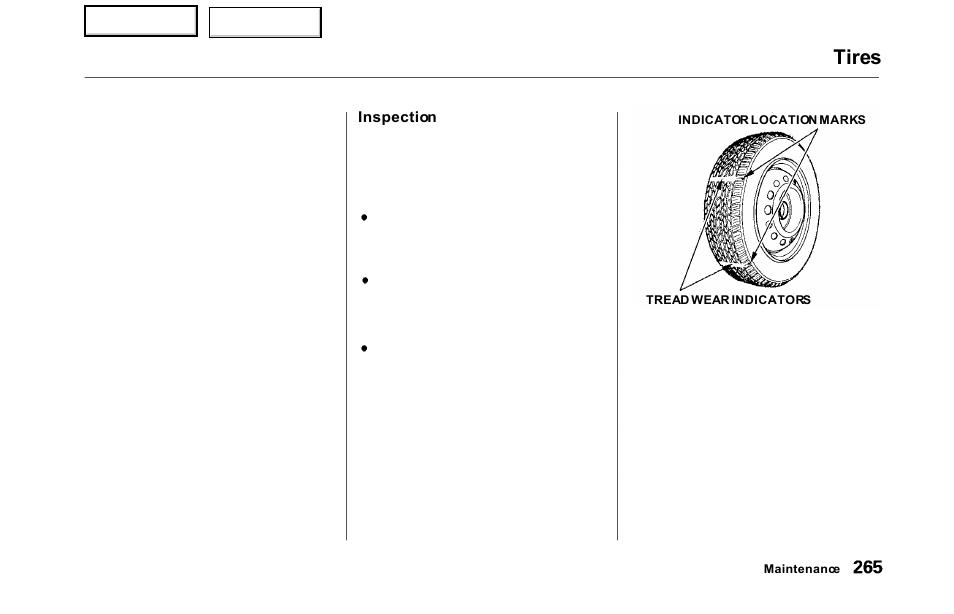 Tires | HONDA 2000 Odyssey - Owner's Manual User Manual | Page 268 / 352