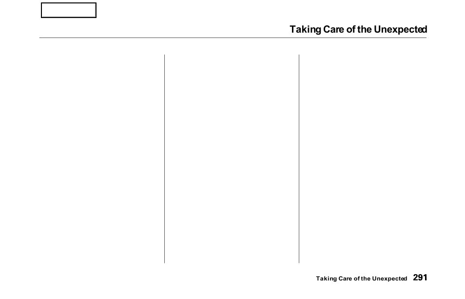 Taking care of the unexpected | HONDA 2000 Odyssey - Owner's Manual User Manual | Page 294 / 352