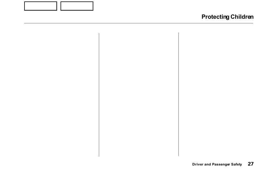 Protecting children | HONDA 2000 Odyssey - Owner's Manual User Manual | Page 30 / 352