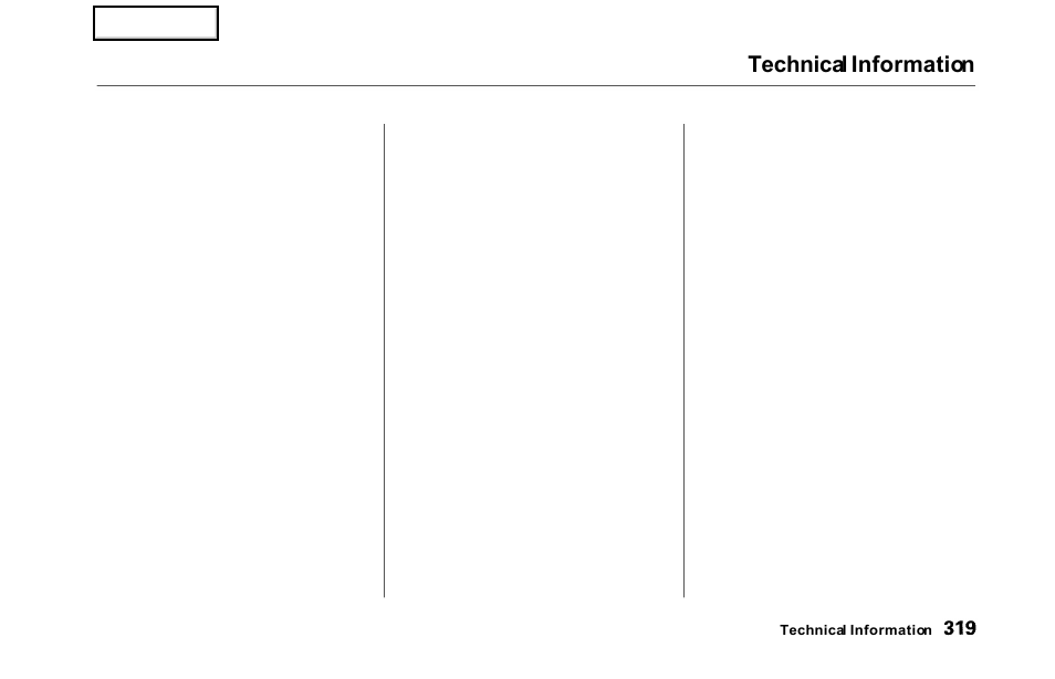 Technical information | HONDA 2000 Odyssey - Owner's Manual User Manual | Page 322 / 352