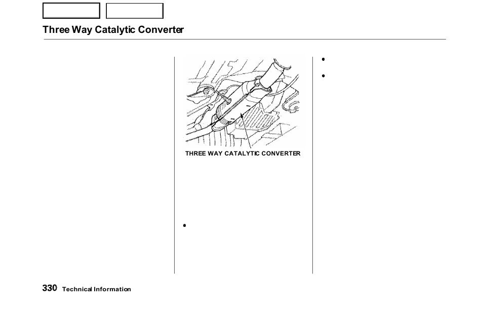 Three way catalytic converter | HONDA 2000 Odyssey - Owner's Manual User Manual | Page 333 / 352