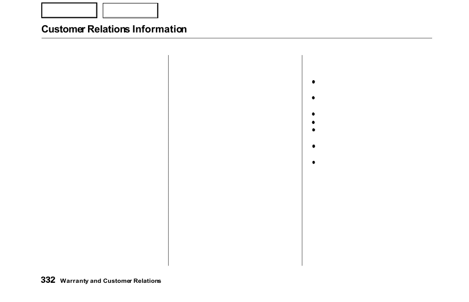 Customer relations information | HONDA 2000 Odyssey - Owner's Manual User Manual | Page 335 / 352