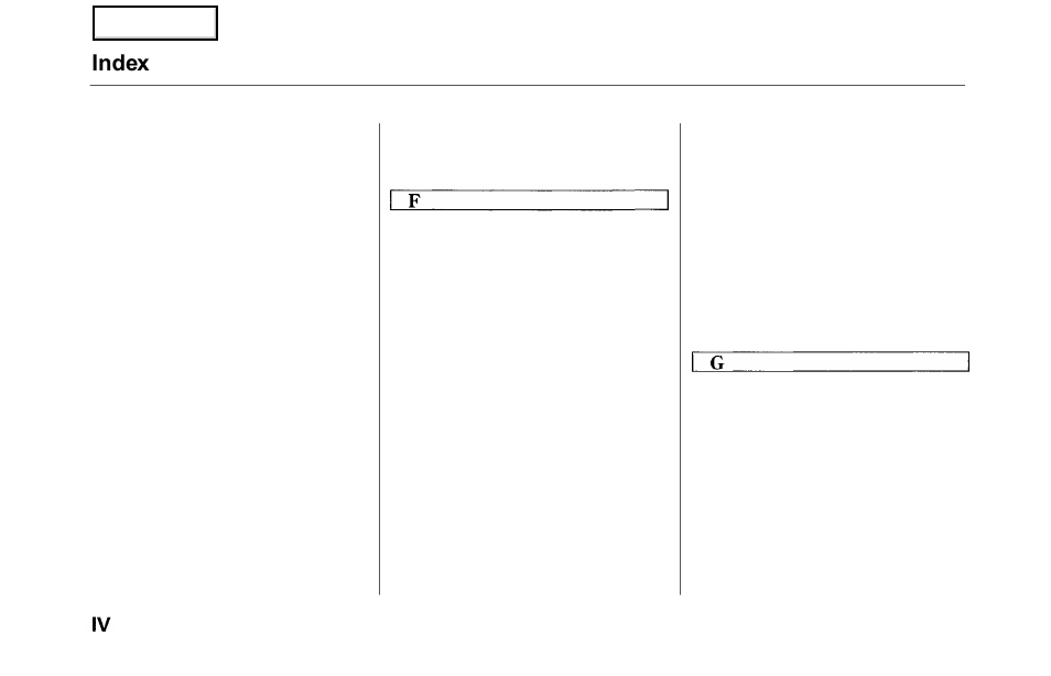 Index | HONDA 2000 Odyssey - Owner's Manual User Manual | Page 345 / 352