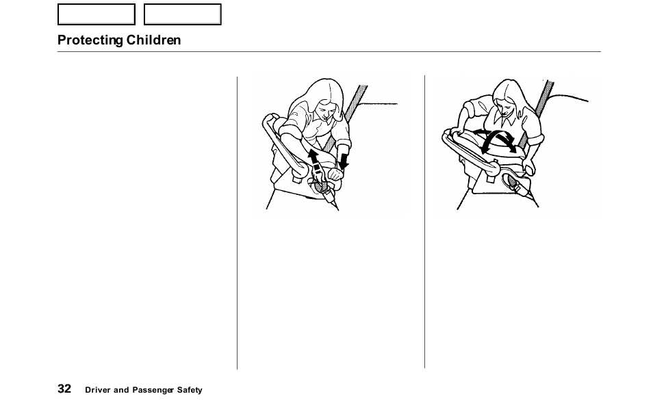 Protecting children | HONDA 2000 Odyssey - Owner's Manual User Manual | Page 35 / 352