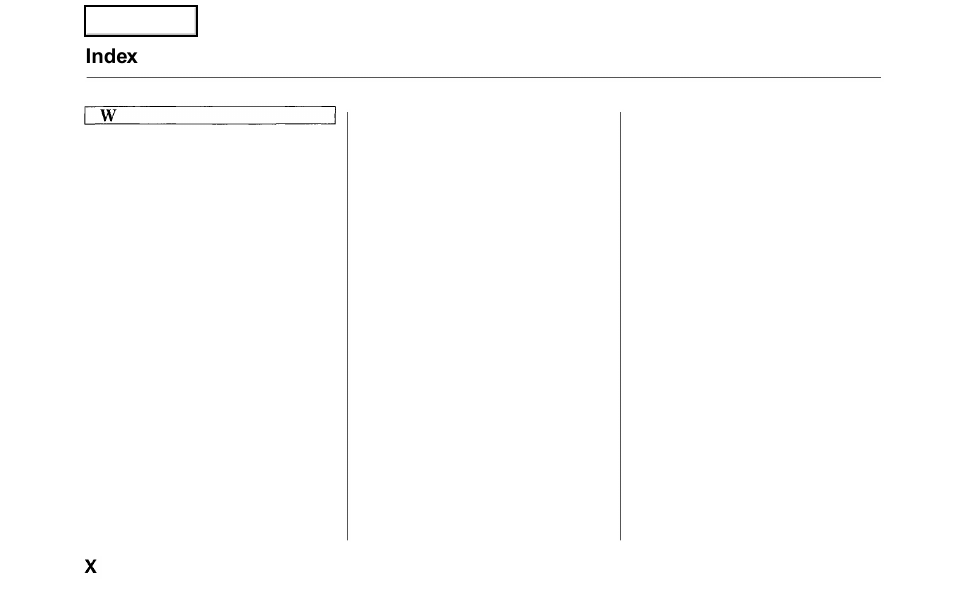 Index | HONDA 2000 Odyssey - Owner's Manual User Manual | Page 351 / 352