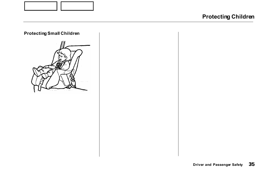 Protecting children | HONDA 2000 Odyssey - Owner's Manual User Manual | Page 38 / 352