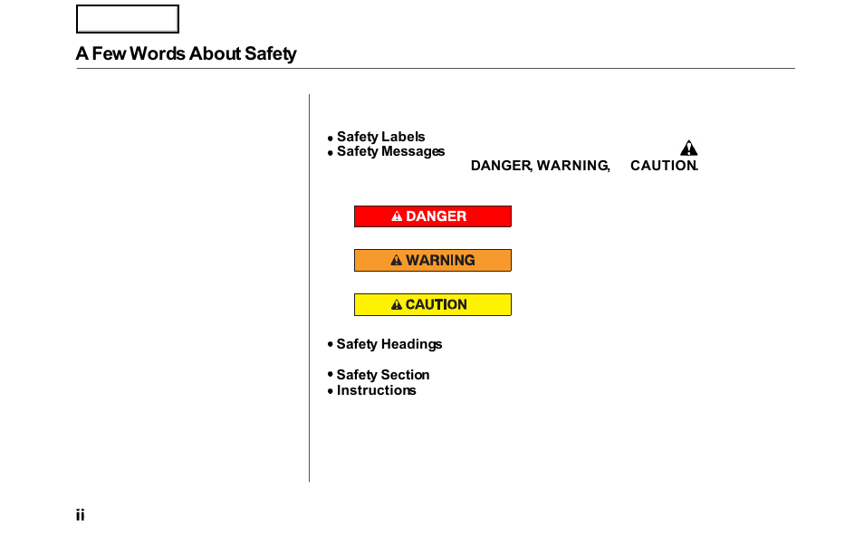 A few words about safety | HONDA 2000 Odyssey - Owner's Manual User Manual | Page 4 / 352