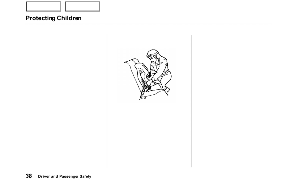 Protecting children | HONDA 2000 Odyssey - Owner's Manual User Manual | Page 41 / 352