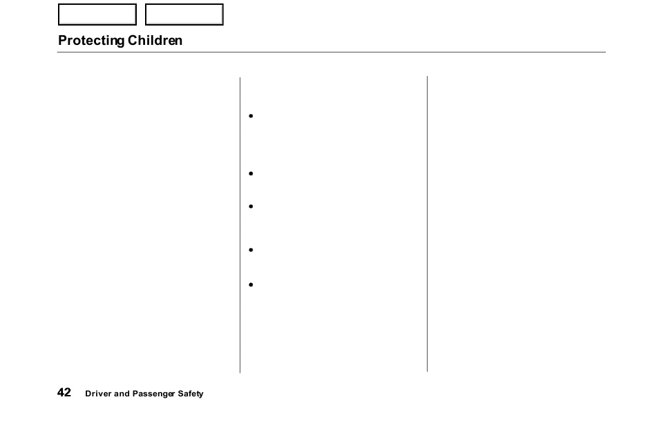 Protecting children | HONDA 2000 Odyssey - Owner's Manual User Manual | Page 45 / 352