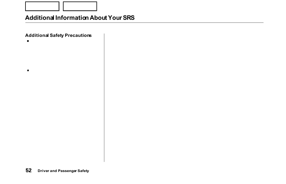 Additional information about your srs | HONDA 2000 Odyssey - Owner's Manual User Manual | Page 55 / 352