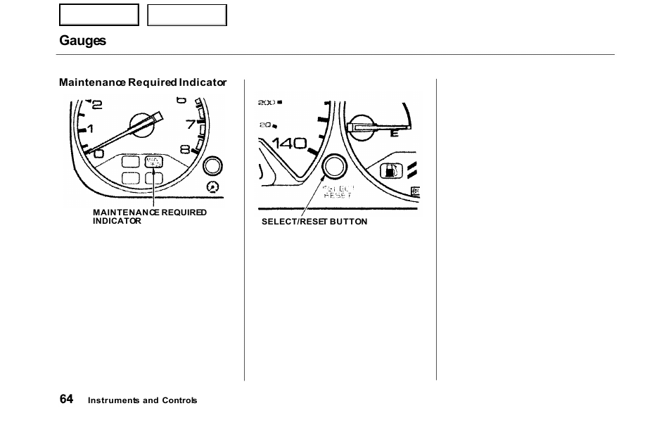 Gauges | HONDA 2000 Odyssey - Owner's Manual User Manual | Page 67 / 352