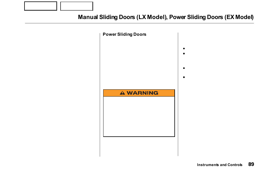 HONDA 2000 Odyssey - Owner's Manual User Manual | Page 92 / 352