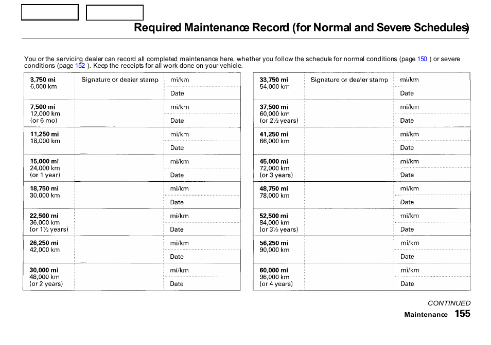 HONDA 2000 Insight  - Owner's Manual User Manual | Page 158 / 262