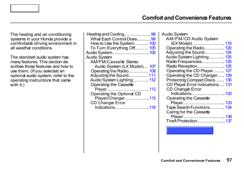 Comfort and convenience features | HONDA 2000 CR-V - Owner's Manual User Manual | Page 101 / 322