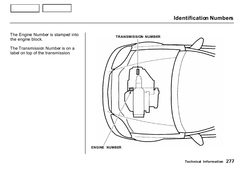 Identification numbers | HONDA 2000 CR-V - Owner's Manual User Manual | Page 281 / 322