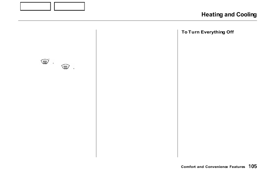 Heating and cooling | HONDA 2000 Prelude - Owner's Manual User Manual | Page 108 / 293