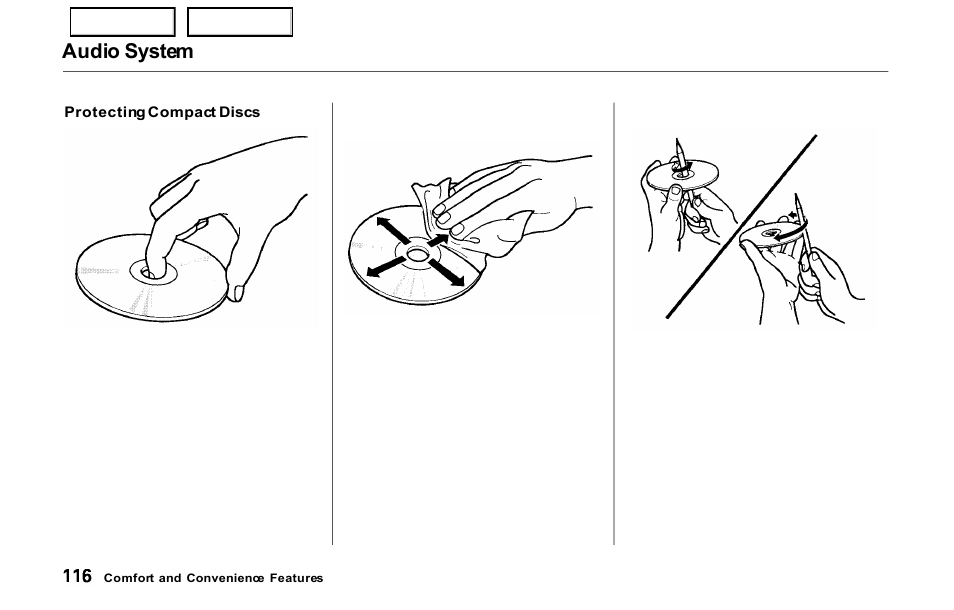 Audio system | HONDA 2000 Prelude - Owner's Manual User Manual | Page 119 / 293