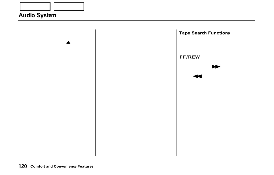 Audio system | HONDA 2000 Prelude - Owner's Manual User Manual | Page 123 / 293