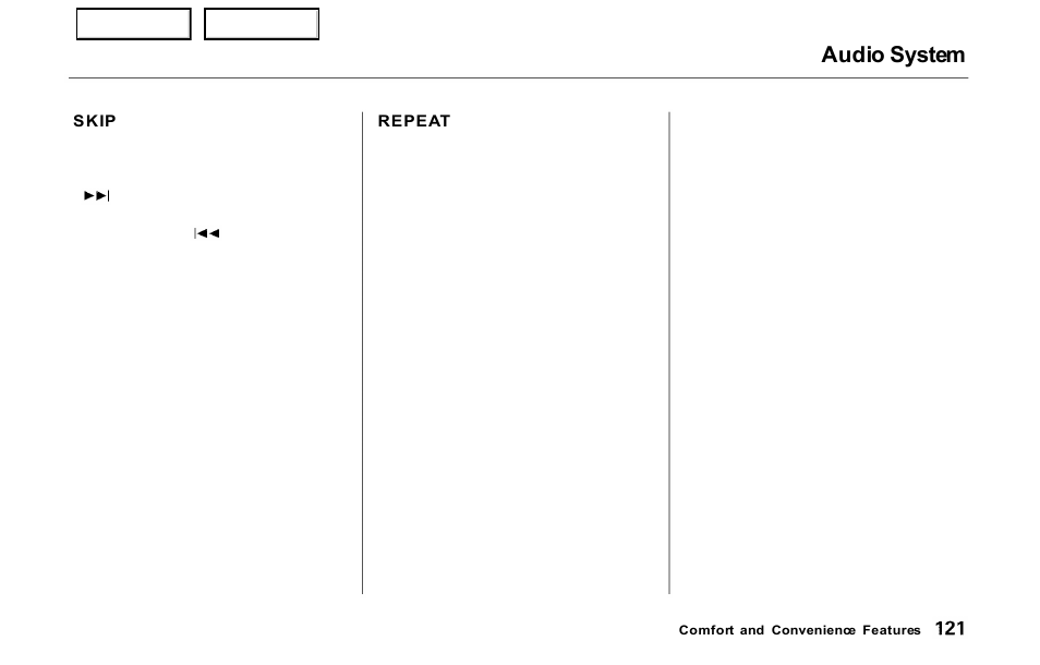 Audio system | HONDA 2000 Prelude - Owner's Manual User Manual | Page 124 / 293