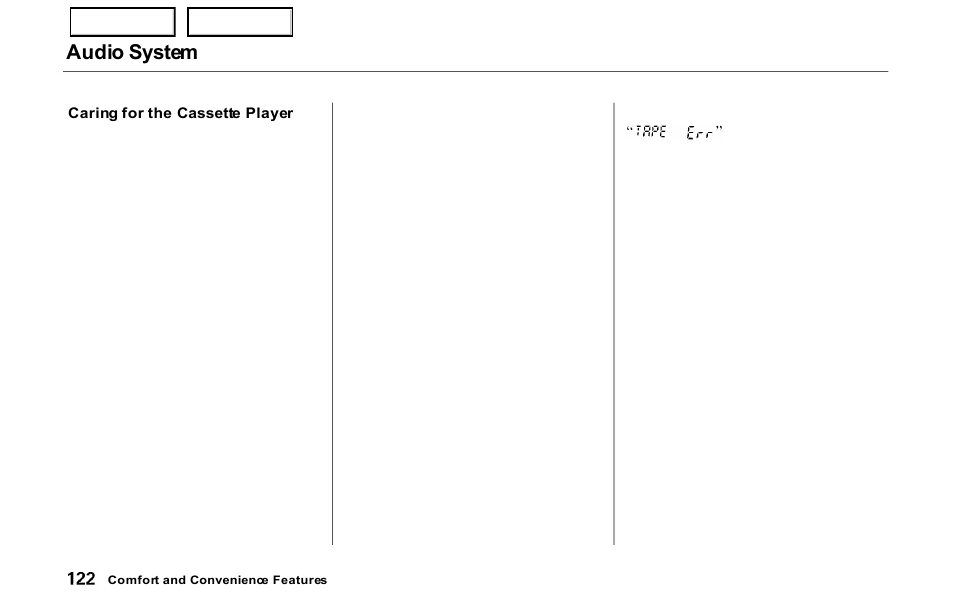 Audio system | HONDA 2000 Prelude - Owner's Manual User Manual | Page 125 / 293