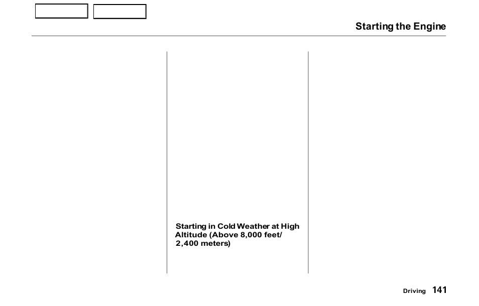 Starting the engine | HONDA 2000 Prelude - Owner's Manual User Manual | Page 144 / 293