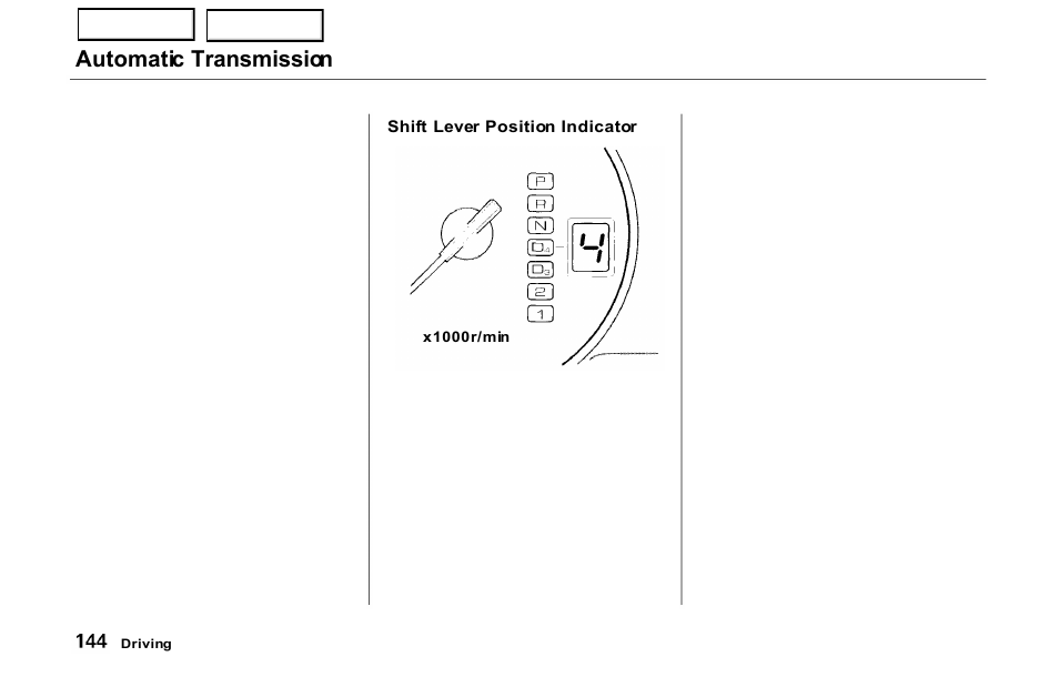 Automatic transmission | HONDA 2000 Prelude - Owner's Manual User Manual | Page 147 / 293