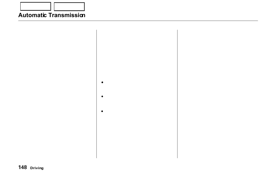 Automatic transmission | HONDA 2000 Prelude - Owner's Manual User Manual | Page 151 / 293