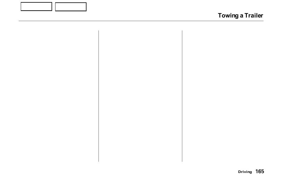 Towing a trailer | HONDA 2000 Prelude - Owner's Manual User Manual | Page 168 / 293