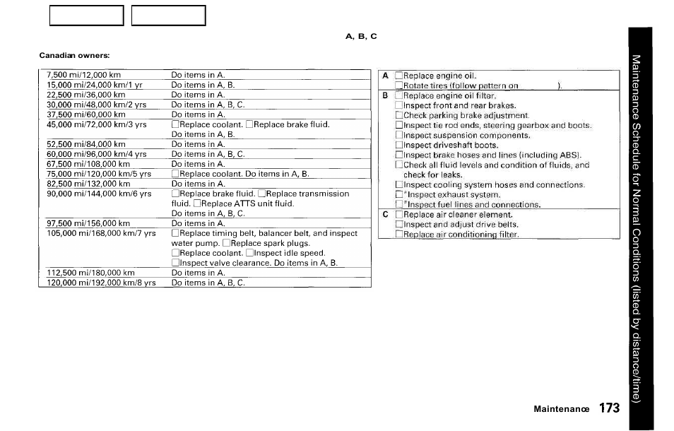 HONDA 2000 Prelude - Owner's Manual User Manual | Page 176 / 293