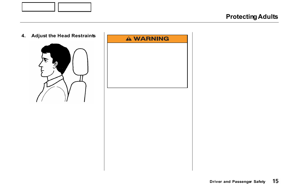 Protecting adults | HONDA 2000 Prelude - Owner's Manual User Manual | Page 18 / 293
