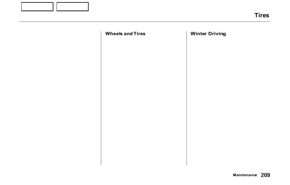 Driving, Tires | HONDA 2000 Prelude - Owner's Manual User Manual | Page 212 / 293